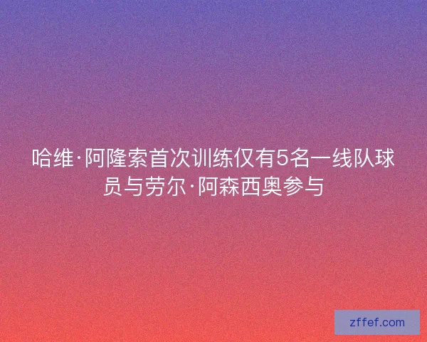 哈维·阿隆索首次训练仅有5名一线队球员与劳尔·阿森西奥参与